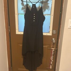 Black high-low dress